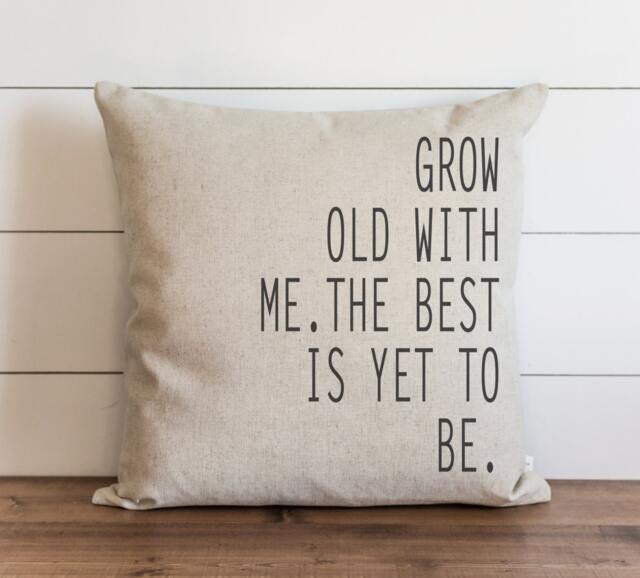 Grow Old With Me 20 X Pillow Cover // Everyday Love Throw Gift Accent Cushion - image 1