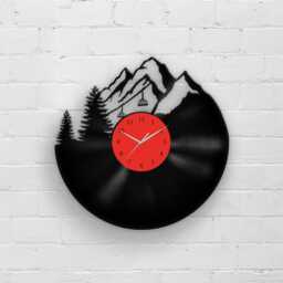 Mountains Vinyl Record Clock Nature Lover Wall Art - thumbnail 2