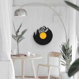 Mountains Vinyl Record Clock Nature Lover Wall Art - thumbnail 4