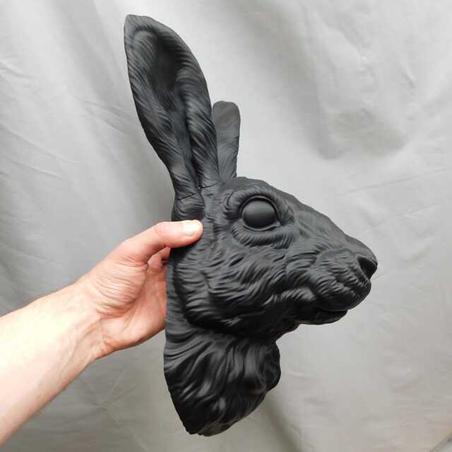 Rabbit Head Wall Art Extra Large Size 38cm Tall - 3D Bunny Decor - image 1