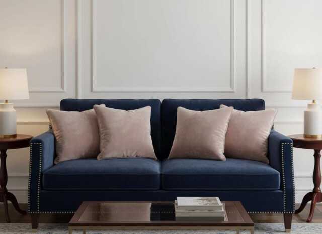 Dusty Rose Velvet Pillow Cover, Blush Pink Cushion Cover - image 1