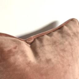 Dusty Rose Velvet Pillow Cover, Blush Pink Cushion Cover - thumbnail 4