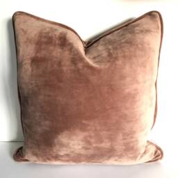 Dusty Rose Velvet Pillow Cover, Blush Pink Cushion Cover - thumbnail 3