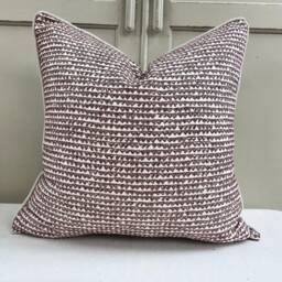 Cushions Made in Fermoie Mendip Burgundy Neutral Cotton Cushion Pillow Throw Cover - thumbnail 1