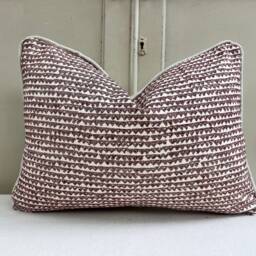 Cushions Made in Fermoie Mendip Burgundy Neutral Cotton Cushion Pillow Throw Cover - thumbnail 3
