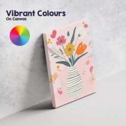Pastel Botanical Flower Arrangement With Modern Vase Illustration Canvas Wall Art Print Decor Picture Ready To Hang - thumbnail 4