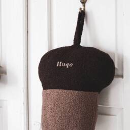 Personalized Back To School Gift, Boucle Pillow, Sherpa Pillow With Name Embroidery, Acorn Cushion Personalization - thumbnail 3