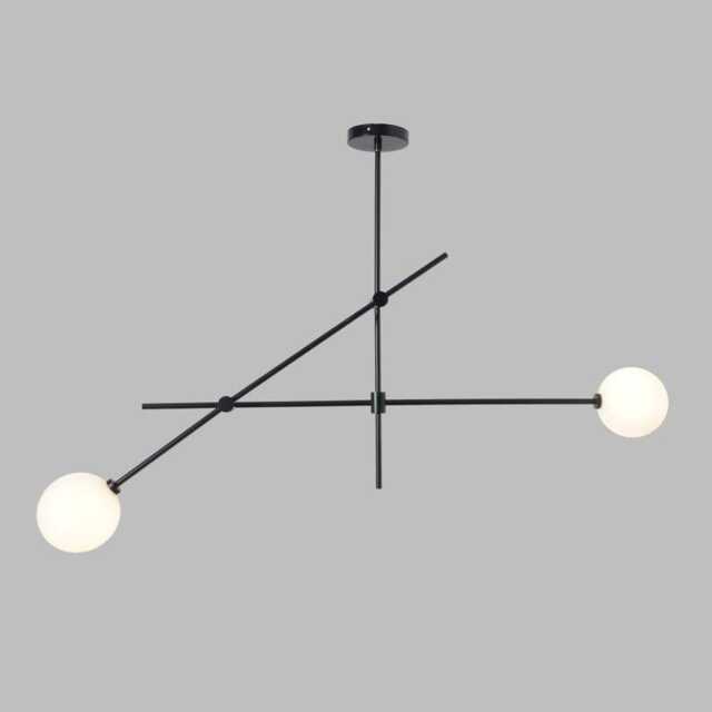 Handmade Brass Sputnik Chandelier - Mid-Century Modern Pendant Light With Glass Globes - image 1