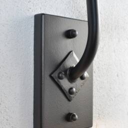 Rustic Style Outdoor Wall Sconce, Wrought Iron Light Fixture - thumbnail 4