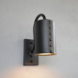 Rustic Style Outdoor Wall Sconce, Wrought Iron Light Fixture - thumbnail 2