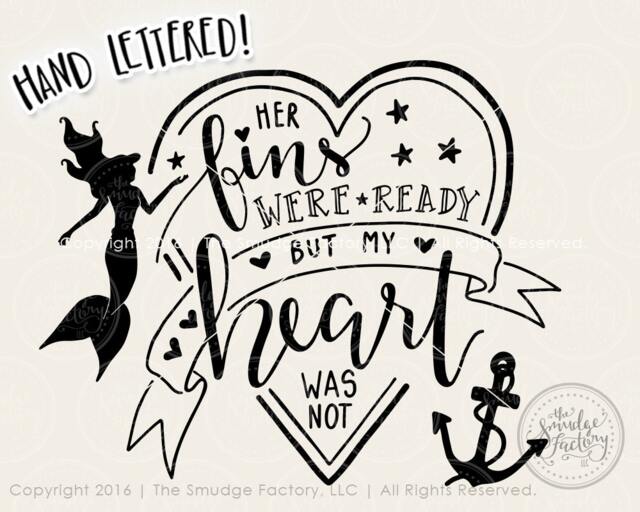 Mermaid Quote Printable, Hand Lettered Diy Wall Art - Digital Download - image 1