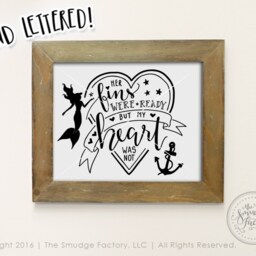 Mermaid Quote Printable, Hand Lettered Diy Wall Art - Digital Download - thumbnail 2