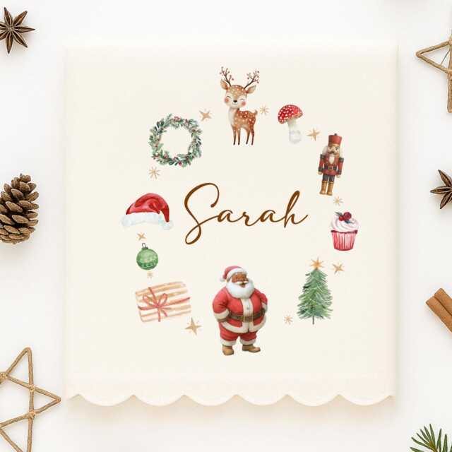 Personalised Santa Christmas Fleece Throw Blanket - Gifts, Gifts For Her, Him - image 1