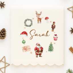 Personalised Santa Christmas Fleece Throw Blanket - Gifts, Gifts For Her, Him - thumbnail 1