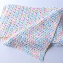 Crochet Baby Blanket Soft Acrylic, Newborn Size, Unisex Gift - thumbnail 3