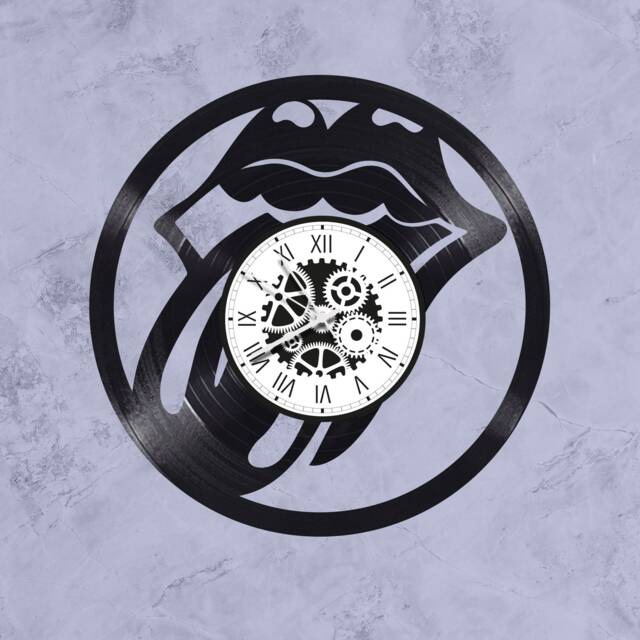 Rolling Stones Theme 33 Rpm Vinyl Record Clock - image 1