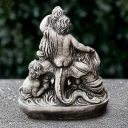 Large Angels Statue Concrete Guardian Children Sculpture Stone Memorial Kids Ornament Cement Decoration Handmade Figurine - thumbnail 4