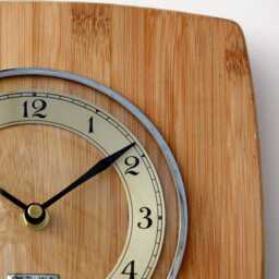 Wooden Wall Clock - New 23cm Bamboo Retro Handmade Mid Century Style Modern French Gift Off The Clocks - thumbnail 3