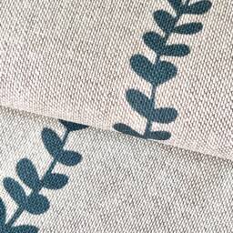 1430. Blue Isabella Trail, Linen Look 100% Cotton Cushion Cover - thumbnail 3