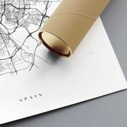 Madrid City Map Print, Home Decor, Wall Art, Poster, Framed - thumbnail 3