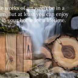 Circular Wood Wall Sculpture Modern Accent Art, Living Room Decor - thumbnail 3