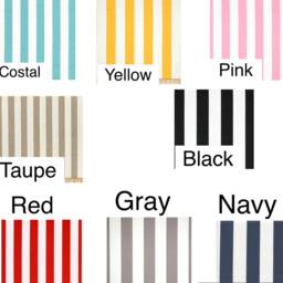 striped Scalloped Window Valance, Yellow & White, Custom Size - thumbnail 3