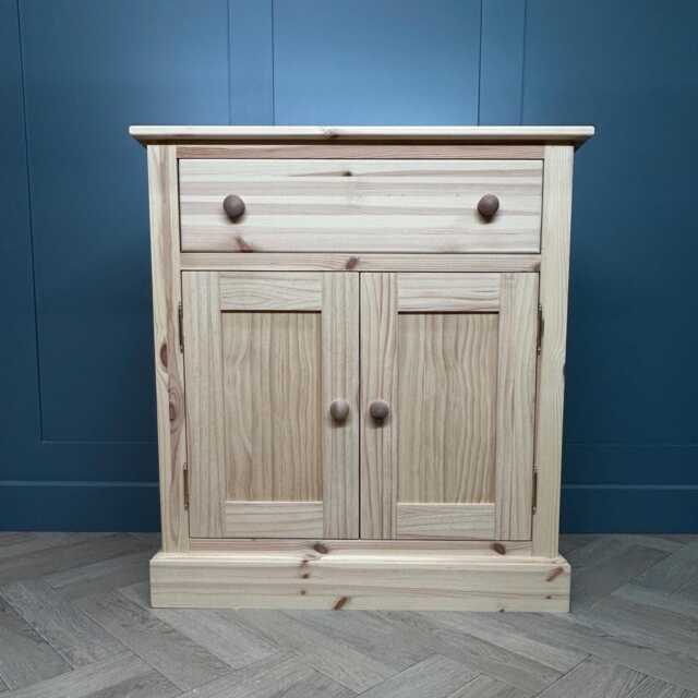 Small Sideboard Cabinet 1 Drawer Over 2 Doors, Ready To Paint - Custom Sizes Possible - image 1