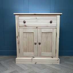 Small Sideboard Cabinet 1 Drawer Over 2 Doors, Ready To Paint - Custom Sizes Possible - thumbnail 1
