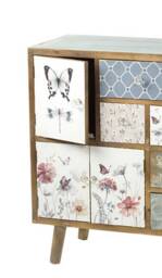 Wooden Sideboard, Storage Unit, Floral Design, Shabby Chic, Hand Painted, Butterfly, Flowers, Summer Meadow, Multi Size Draw Chest, Tv Unit - thumbnail 2