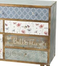 Wooden Sideboard, Storage Unit, Floral Design, Shabby Chic, Hand Painted, Butterfly, Flowers, Summer Meadow, Multi Size Draw Chest, Tv Unit - thumbnail 3