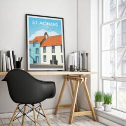 st Monans Print, Fife Travel Poster, East Neuk Of Fife, Wall Art Scottish Gift - thumbnail 3