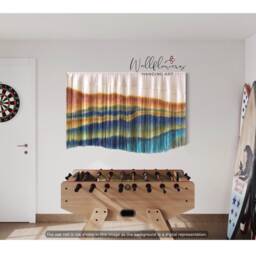 Hand-Dyed Fiber Art Tapestry Australian Made Boho Wall Hanging - thumbnail 3