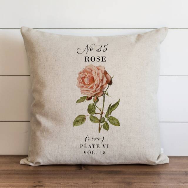 Rose 2 Pillow Cover - 18 X 20 Botanical Floral Spring Home Decor Summer Throw Garden - image 1