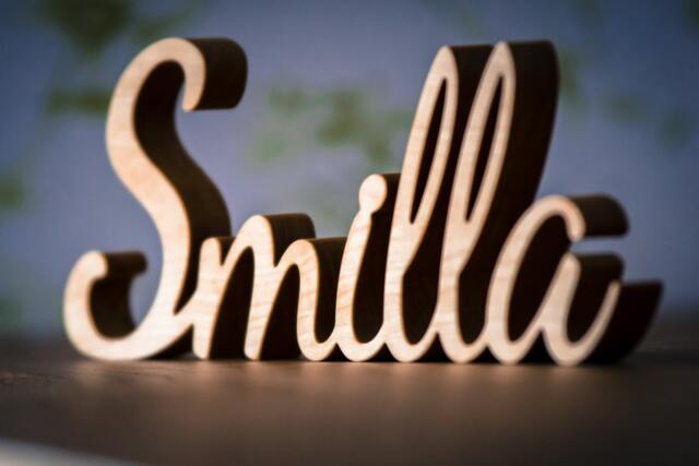 4 Inches Free Standing Wood Name, Christmas Script Letters Home Decor Kids Room Rustic Wedding Decor, Word Black Friday - image 1