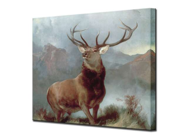 Monarch Of The Glen, Canvas Art Print Wall Art, Stag Home Decor Scottish Ready To Hang - image 1