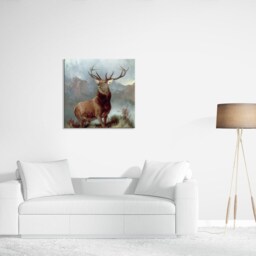 Monarch Of The Glen, Canvas Art Print Wall Art, Stag Home Decor Scottish Ready To Hang - thumbnail 2