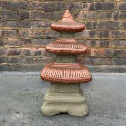 Japanese Pagoda Sculpture Concrete Figurine Stone Asian Temple Statue Oriental Garden Decor Outdoor Large Ornament Lover Gift - thumbnail 1