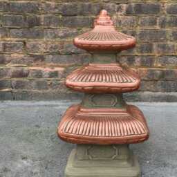 Japanese Pagoda Sculpture Concrete Figurine Stone Asian Temple Statue Oriental Garden Decor Outdoor Large Ornament Lover Gift - thumbnail 2