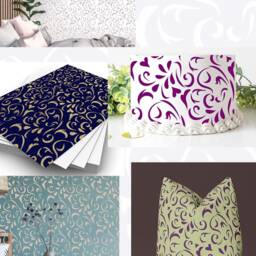 Lace Floral Pattern Stencil - Large Wall Decoration Ideas Reusable Choice Of Size Fl56 - thumbnail 3