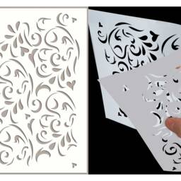 Lace Floral Pattern Stencil - Large Wall Decoration Ideas Reusable Choice Of Size Fl56 - thumbnail 2