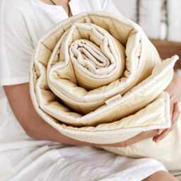 Handmade Wool Duvet - Organic Bedding & Vintage Blanket Us Duty Paid - thumbnail 4