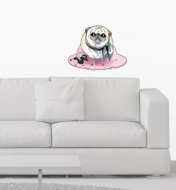 The Best Gal Pug Wall Sticker Decal - Dogs & Pets Stickers, Art, Decals, Kids Boys, Girls, Animals Decals