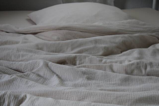 Duvet Cover Set Double Gauze Cotton Muslin , Soft Pastel Bedding, Handmade Linen, Envelope Closure - image 1
