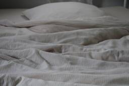 Duvet Cover Set Double Gauze Cotton Muslin , Soft Pastel Bedding, Handmade Linen, Envelope Closure