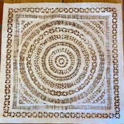 Handmade Mexican Amate Paper Wall Art - Xxl 39X39 Modern - Unframed - thumbnail 3