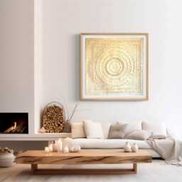 Handmade Mexican Amate Paper Wall Art - Xxl 39X39 Modern - Unframed - thumbnail 2