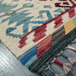 Heritage Tribal Runner, Handmade Artisan Afghan Turkish Scandinavian Navajo Bohemian Flatweave Wool Multicolour Kilim Runner Rug 282x84 cm - thumbnail 2