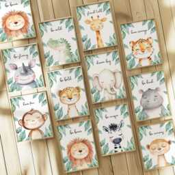 Safari Nursery Prints, Nursery Wall Art, Jungle Animal Prints, Elephant Lion Giraffe, Gender Neutral Kids Bedroom, Boys Decor, Girls - thumbnail 3