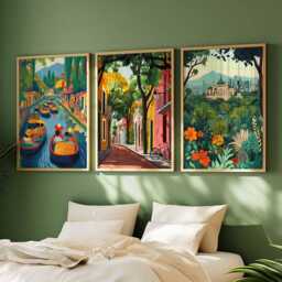 Set Of 3 Mexico City Posters, Travel Prints, Mexican Wall Art Set, Latin America Decor, Gift, Prints - thumbnail 2