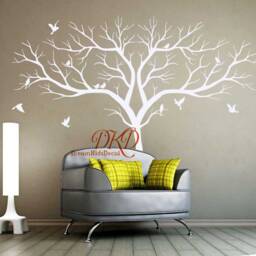 Tree Wall Decal Sticker Home Decor-Giant For Nursery, With Birds Corner-Dk365 - thumbnail 2